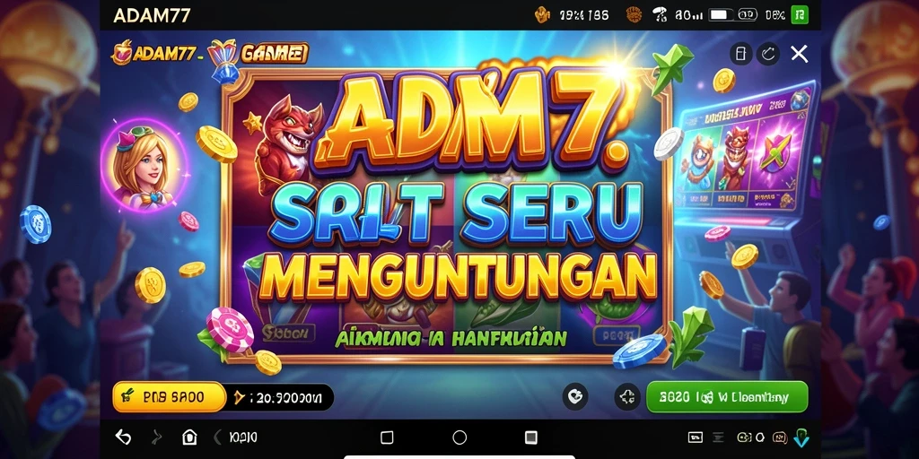 Gameplay seru ADAM77 dengan fitur slot menarik.