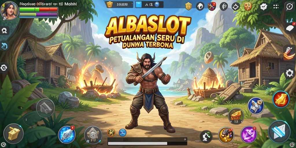 Tampilan seru gameplay ALBASLOT di dunia terbuka