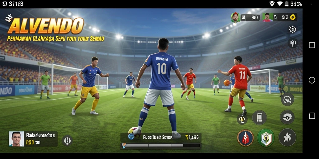 Tampilan menarik dari gameplay aplikasi ALVENDO yang penuh aksi.