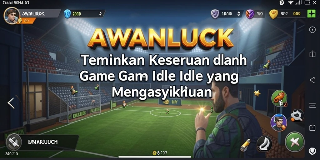 Tampilan gameplay Idle yang menarik dan penuh warna di AWANLUCK.