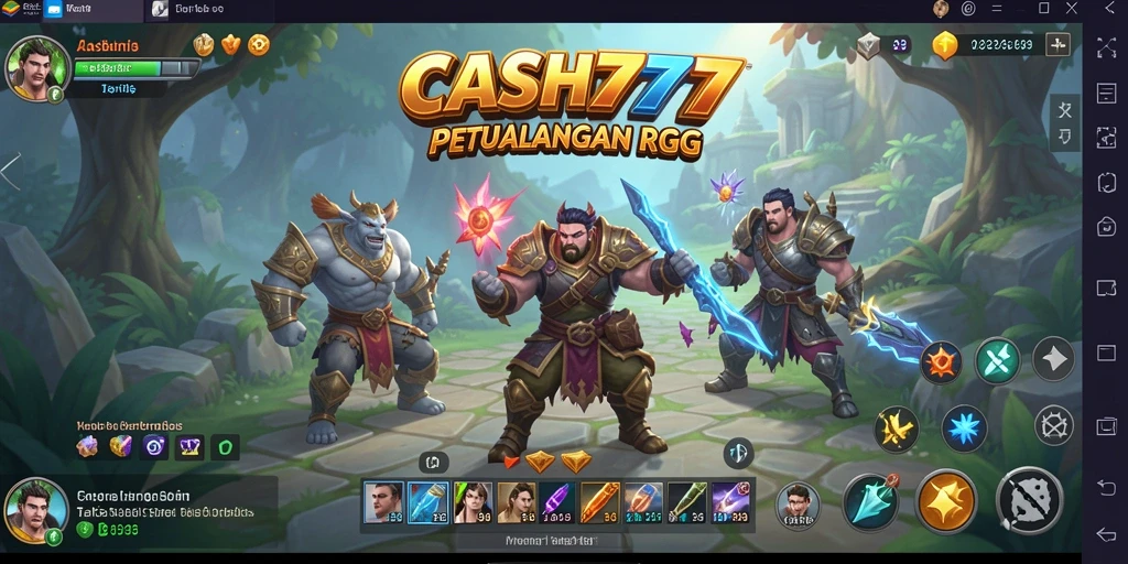 Tangkapan layar dari gameplay RPG yang menakjubkan di CASH777.