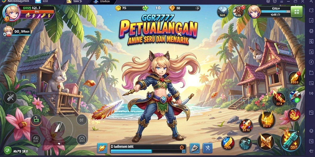 Tampilan menakjubkan dari karakter Anime dalam gameplay GGR7777.