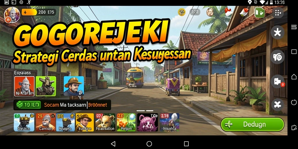 Tampilan gameplay seru dan strategi mendalam di GOGOREJEKI.