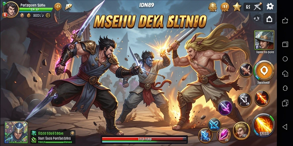 Tampilkan momen seru dari gameplay Action IDN89.