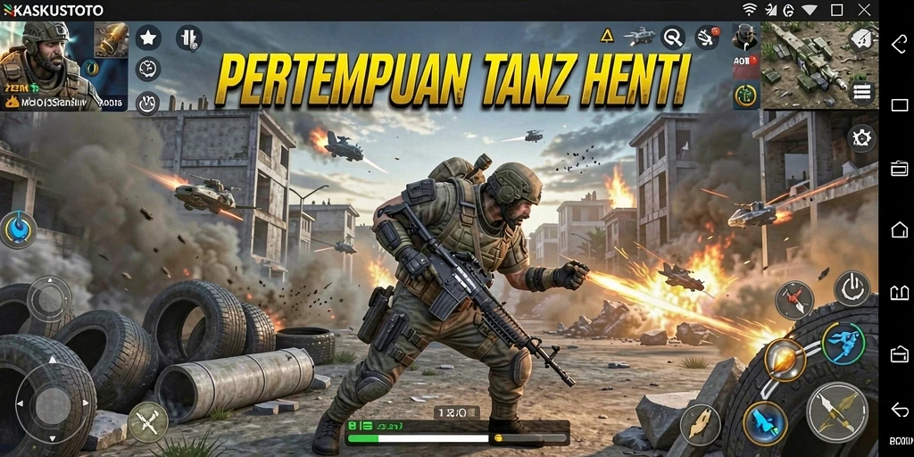 Screenshot gameplay KASKUSTOTO yang menunjukkan pertarungan action yang seru.