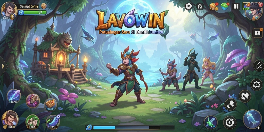 Screeshot gameplay LAVOWIN yang menunjukkan aksi seru dalam petualangan.