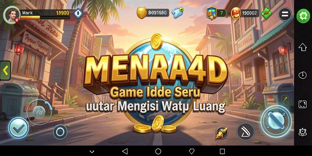 Tampilan gameplay MENARA4D yang menarik dan penuh warna.