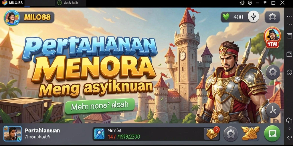 Gameplay Tower Defense yang seru dan menantang di MILO88.