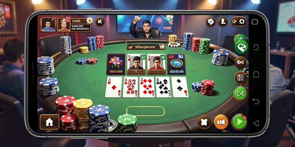Tampilan menarik dari gameplay poker OJA89 yang seru.