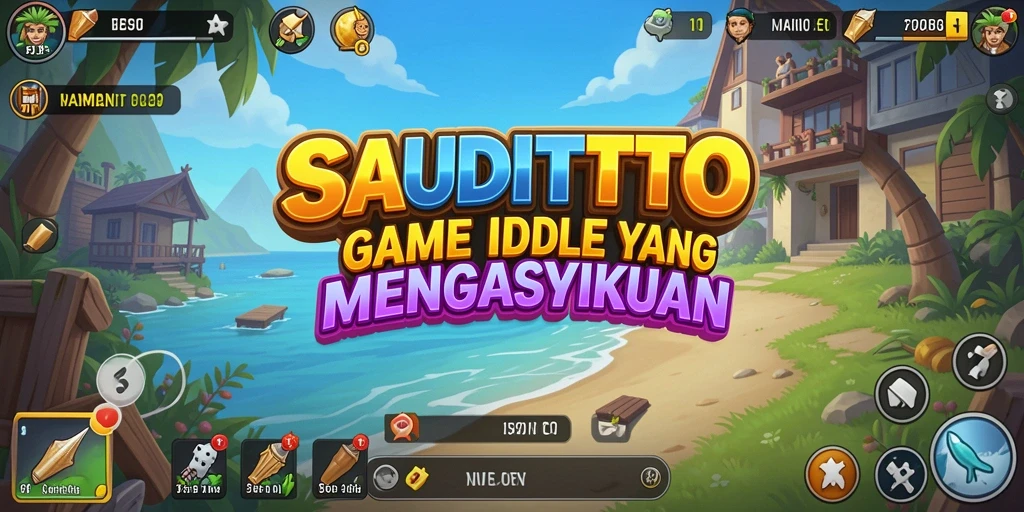 Screenshot gameplay SAUDITOTO yang menunjukkan aktivitas manajemen idle.