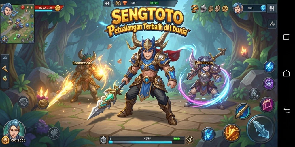 Tangkapan layar SENGTOTO menampilkan aksi seru dalam pertempuran RPG.