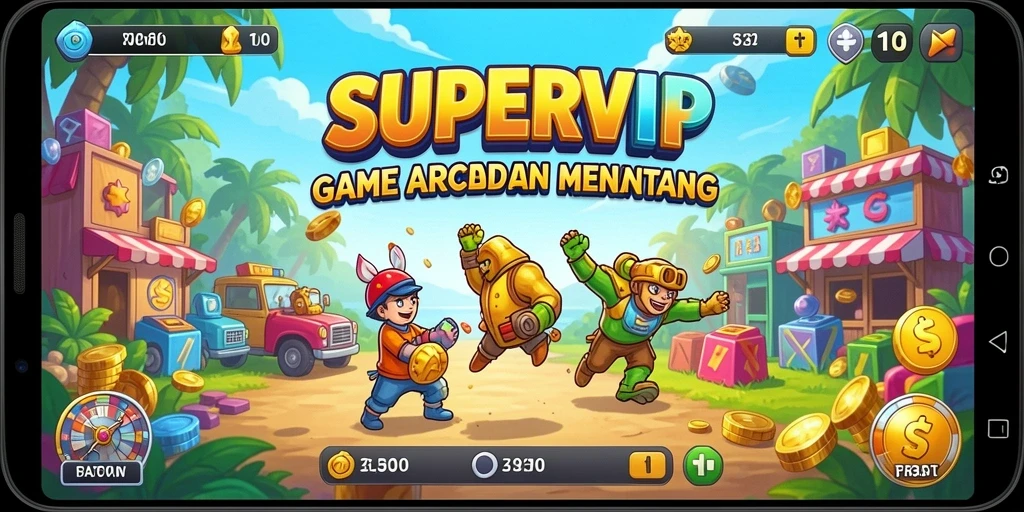 Tampilan gameplay seru dan menantang di SUPERVIP.