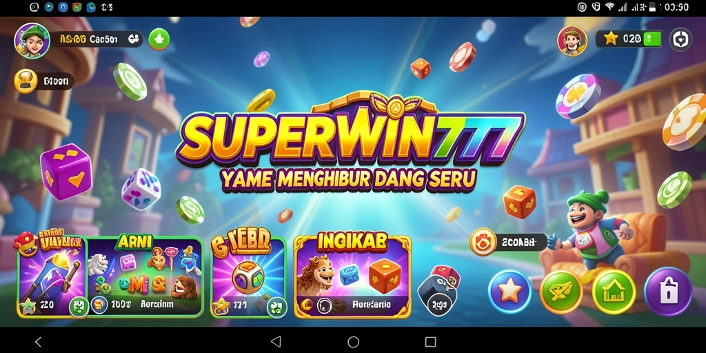 Screenshot gameplay SUPERWIN777 menampilkan keseruan permainan Arcade yang mendebarkan.