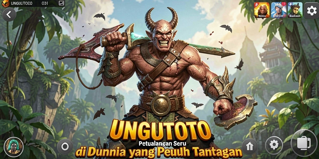 Gameplay seru dalam UNGUTOTO saat menjelajahi dunia petualangan.