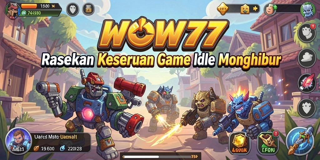 Tampilan gameplay WOW77 dengan mekanisme Idle yang seru dan menarik.